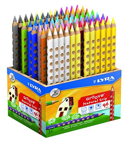 Thomson Groove Houten Standaard met 96 Kleurpotloden - Multicolor
