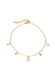Gaya Leo E-Commerce Ltd. Gaya Anklet Rose Gold White Zirkonia 26 cm