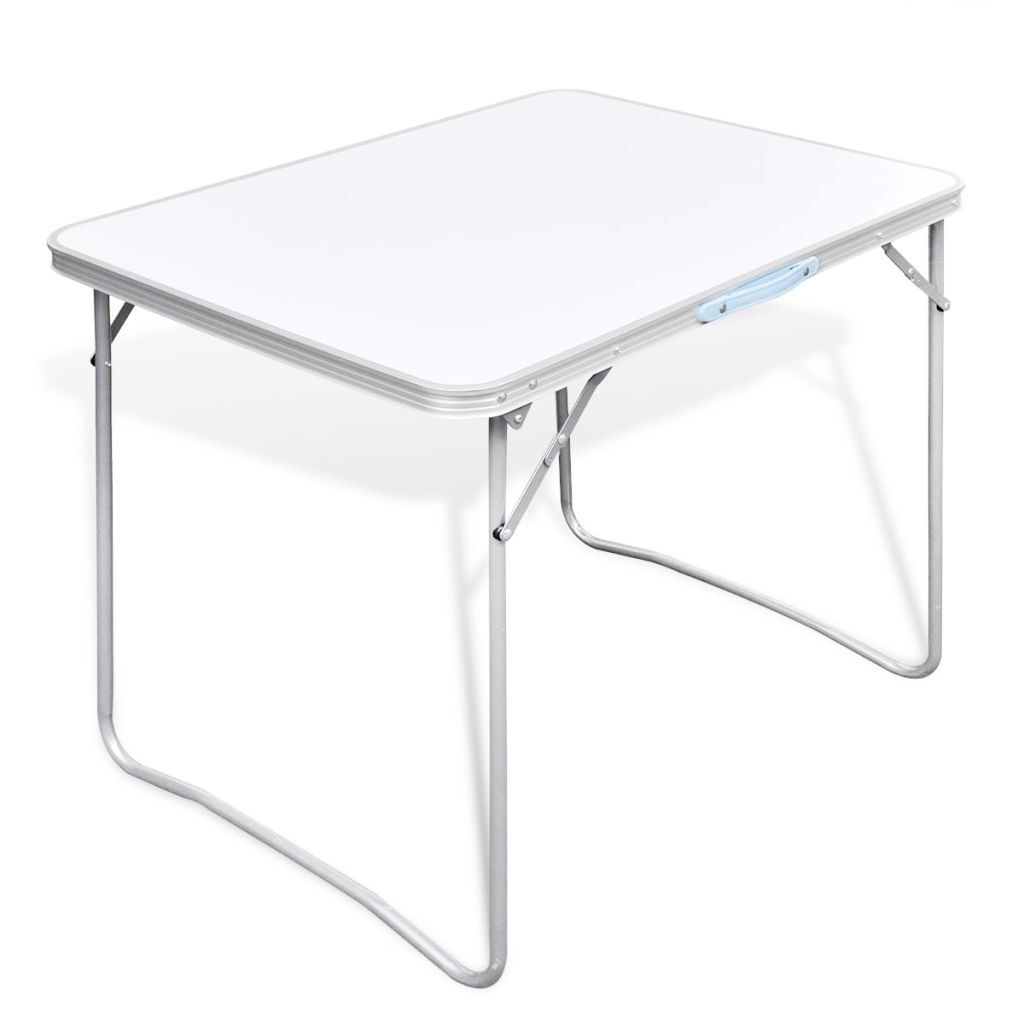 vidaXL - Campingtafel - 80 x 70 cm - Wit wit