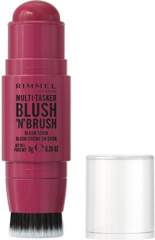 Rimmel London Multi-Tasker Blush'N'Brush Stick, 200 Fushia Glam