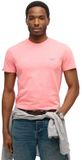 Superdry Essential Logo T-shirt Heren Lange Mouw Ronde Hals Katoen Jersey Regular Fit Casual Candy Pink S