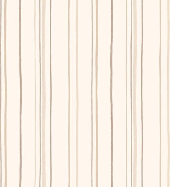 Dutch Wallcoverings papierbehang streep - beige