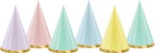Party Deco Chapeaux de fête Pastel Or - 6 pièces