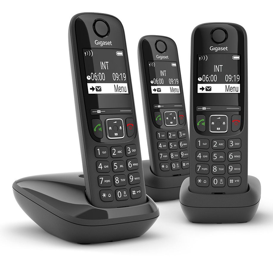 Gigaset AS690 Trio - Zwart - Draadloze Telefoon - 3 Handsets