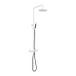 Hotbath Cobber opbouw regendoucheset – Ø20 cm hoofddouche – 1-stands staafhanddouche – met omstel – wit mat SDS9WH