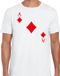 Bellatio Decorations casino thema verkleed t-shirt heren - ruiten aas - wit - poker t-shirt M