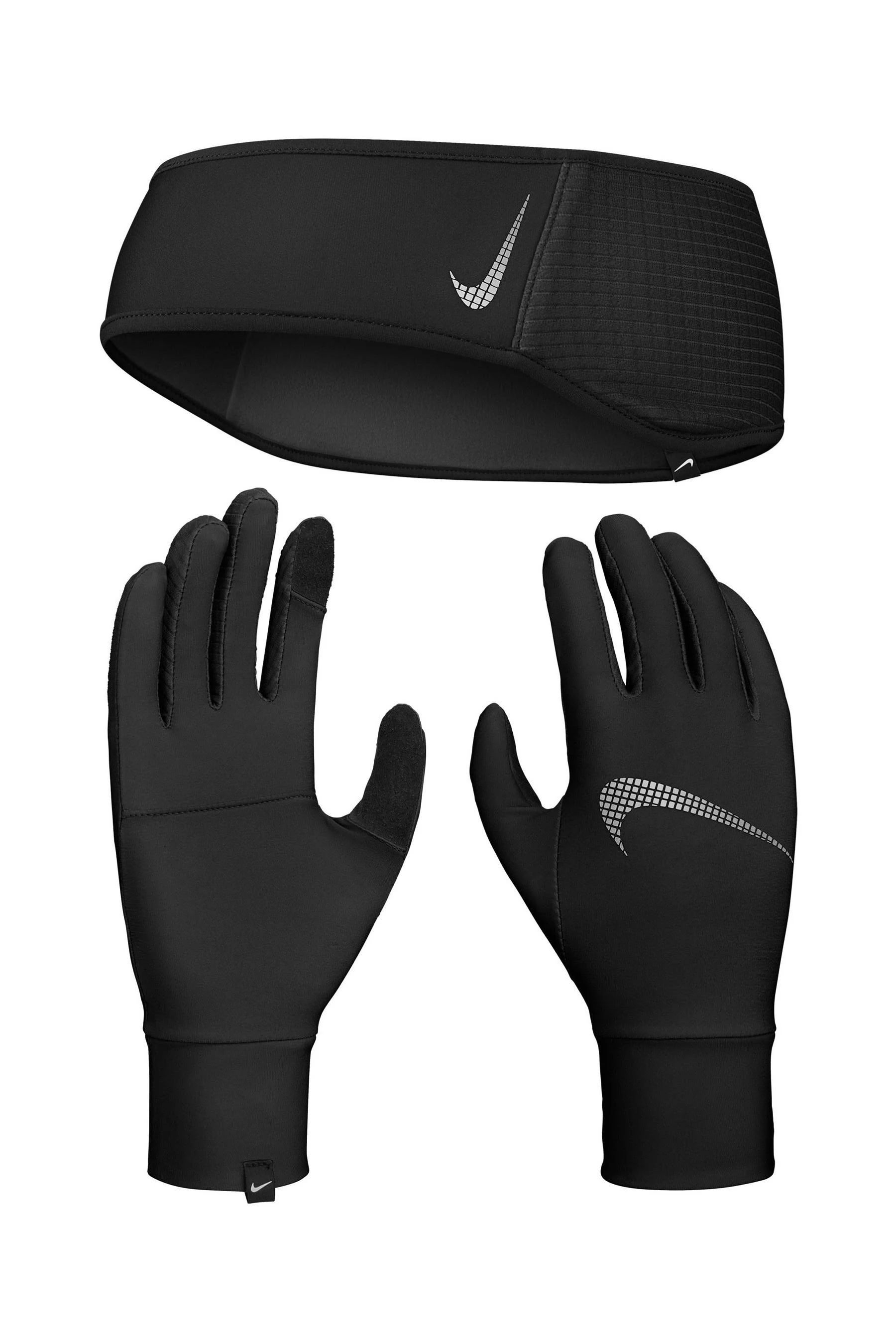 Nike Senior Headband and Gloves - Black
