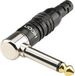 Hicon HI-J63MA07 Jackplug 6.35 mm Stekker, haaks Aantal polen: 2 Mono Zwart 1 stuk(s)