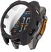 Strap-it Housse rigide avec protecteur d'écran intégré - convient pour le Garmin Fenix 8 - 51mm AMOLED (couleur noire avec accents rouges)