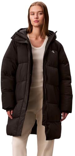 Calvin Klein Jeans RIEM MIDWEIGHT LONG PUFFER LV047D508G - Zwart - L