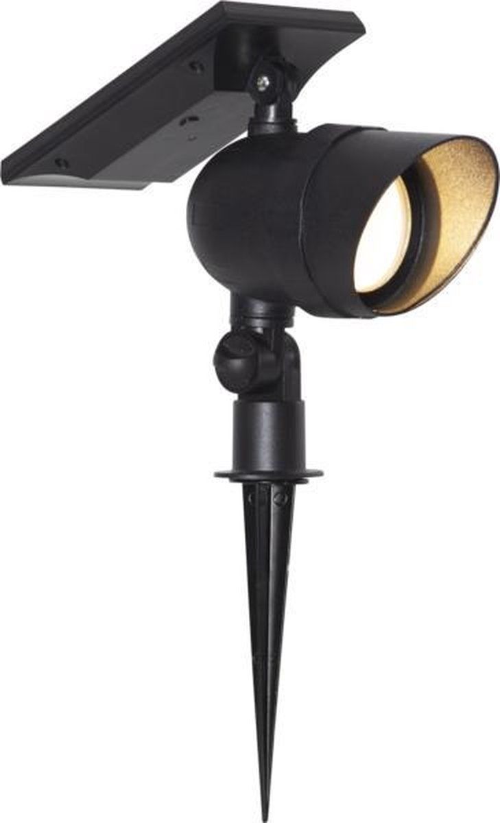 RTM Lighting Solar Prikspot - Zwart - Warm Wit - 21CM - Zonne-Energie