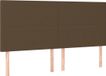 vidaXL Hoofdbord - donkerbruin - 180x5x118/128 cm - stof