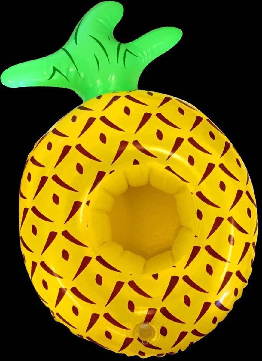 Barkleydeal Opblaas ananas bekerhouder, inflatables, pineapple - 6 stuks