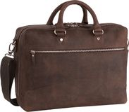 Leonhard Heyden Salisbury Laptoptas - 15 inch - Leer - Bruin