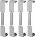 Proplus Plaque d'immatriculation clips - 4x pièces - métal - fixation de plaque d'immatriculation - remorque