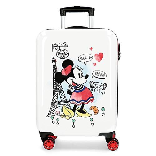 Disney Minnie Around the World cabinekoffer rood 38 x 55 x 20 cm harde schaal ABS combinatieslot 34 L 2,6 kg 4 dubbele wielen handbagage