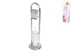 Home in Rombo standaard met houder voor toiletpapier, toiletborstel, staal, staalkleur/wit