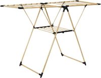 Home Deco Factory Wasrek/droogrek - houtkleur - metaal - 155 x 61 x 99 cm