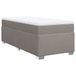 vidaXL Boxspringbed met matras, stof, taupe, 80x200 cm