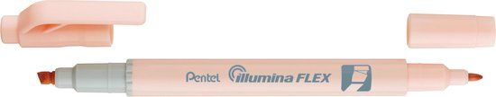 Pentel Illumina Flex markeerstift 1 stuk(s) Beitelvormige/fijne punt Oranje