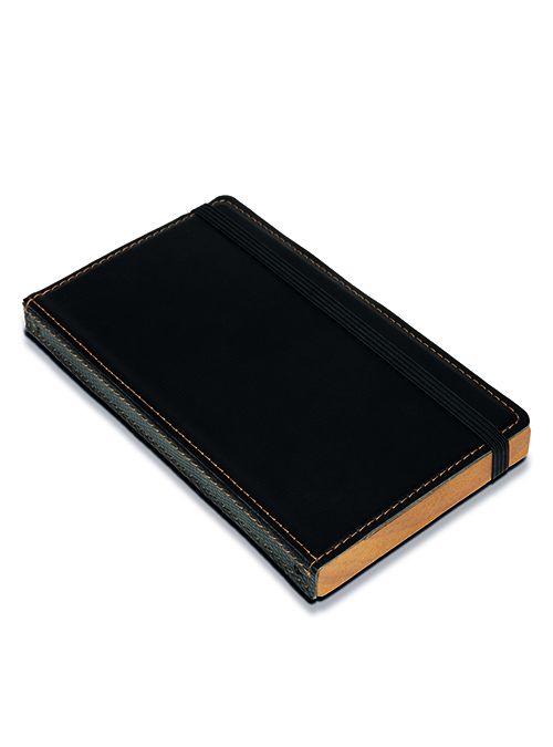 Securit MC-DBBP-BL Bill Presenter - Leather, Wood - Black, Wood - 1 pc