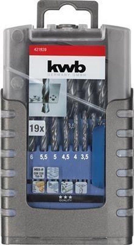 KWB HSS Borenset - 1-10 mm - 19-delig