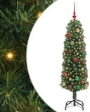 vidaXL Kunstkerstboom Groen 150 cm PVC en Staal en Kunststof
