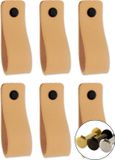 Brute Strength BIG save Leren handgrepen - Naturel - 12 stuks - 16,5 x 2,5 cm