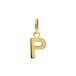 Lucardi Dames 14 karaat gouden letter hanger alfabet - Hanger - Goud