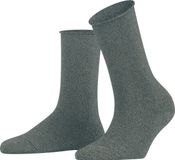 FALKE Shiny eenkleurig lyocell sokken dames grijs - maat 39-42