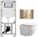 Geberit QeramiQ Dely Swirl Toiletset Compact - Blanc Brillant