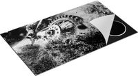 Chefcare Inductie Beschermer Motorcross Wiel met Modder - Zwart Wit - 90x55 cm - Inductie Mat