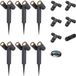 HOFTRONIC Set van 6 Pinero Dubbel LED prikspots - GU10 8W 690lm - Dimbaar - Kantelbaar - 2700K - IP65 - Zwart