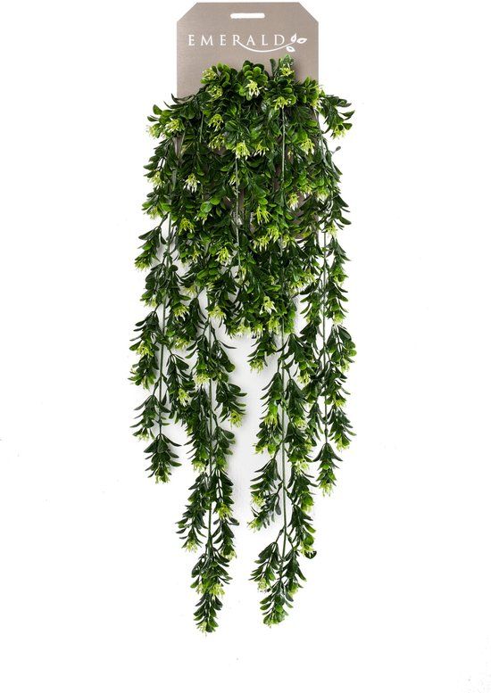 Emerald - Kunst Hangplant Buxus Berry 75cm - Kunstplant voor binnen