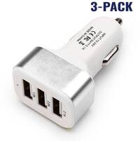 Stuff Certified 3-Pack High Speed 3-Port Autolader/Carcharger Zilver