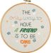 Vervaco Borduurpakket met Borduurring - A Friendly Quote - Taupe