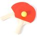 SPORTSIDE - Set van 2 Ping Pong Rackets en 2 Ballen - Rood - Hout - 24 cm