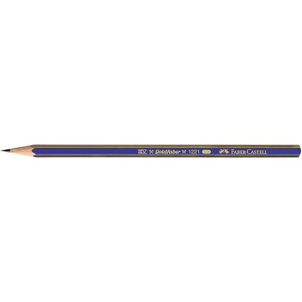 Faber-Castell GoldFaber 1221 3H - Grafietpotlood - 1 stuk - blauw, goud