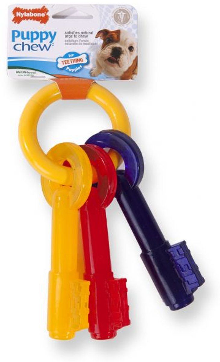 Nylabone Puppy Chew Bijtsleutels Baconsmaak - TOT 16 KG