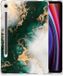 B2Ctelecom Tablet Back Cover voor Samsung Galaxy Tab S9 Marmer Groen