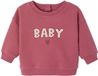 Vertbaudet Baby sweater met bedrukte boodschap framboos