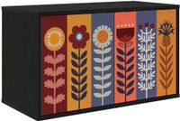 vidaXL Wand TV Kast ESSEN 69 x 33 x 40 cm Zwart eiken