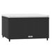 VidaXL Repose-pieds avec coussin poly rotin noir