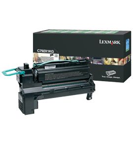 Lexmark C792X1KG Toner Cartridge - Black - Original - 20,000 Pages
