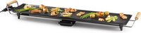 DOMO DO8313TP Teppanyaki XXL - 90cm - 1800W - Black/Wood Look
