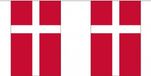 Merkloos / Sans marque Shoppartners Bv Denemarken vlaggenlijn - 3x - 300 cm - polyester stof - landen versiering - slinger