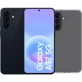 Samsung Galaxy A57 128 Go Bleu Foncé 5G + BlueBuilt Housse Arrière Transparente