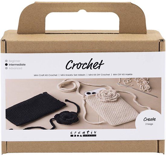 Creativ Company CC Mini Hobbyset Haken 2 Tassen met Roos