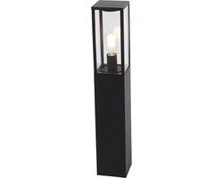 QAZQA Charlois - Industrial Outdoor Standing Lamp - Black - 80cm - E27 - IP44 - Dimmable