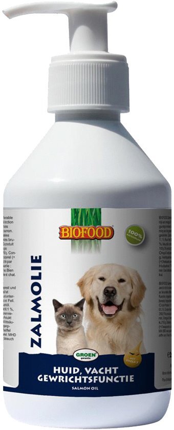 BIOFOOD Zalmolie - Hond - Voedingssupplement - Doseerpomp - 250 ml